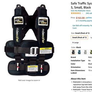 Ridesafe Car safety vest harness